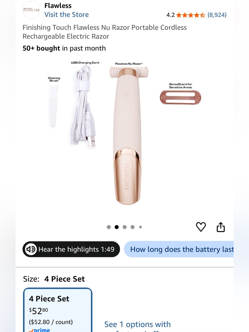 Flawless NU Razor Portable 18k Gold Plated